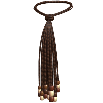 ☆ Brown Beaded Braid Tie (3.0) Roblox item
