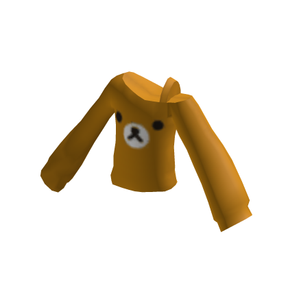 ♡ Cute Bear Sweater off the shoulder in brown thumbnail