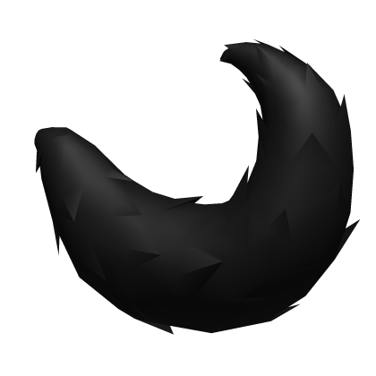 Fluffy Black Fox Tail