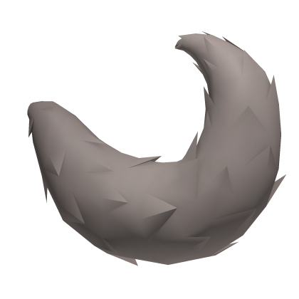 Fluffy Ash Grey Fox Tail