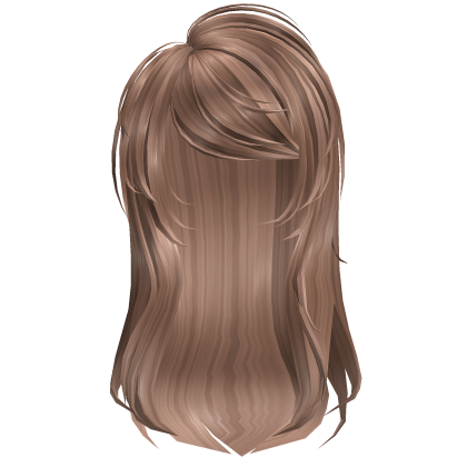 ★ Messy Long Emo Scene Side Part Hair in Milk Tea Roblox item
