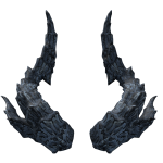 Bluesteel Twisted Demon Horns