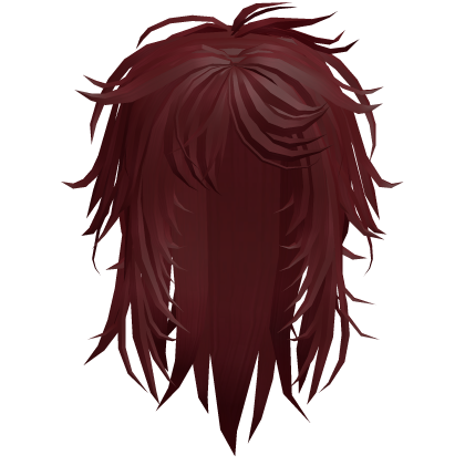 Vkei Long Messy Razor Cut Hair (Red)