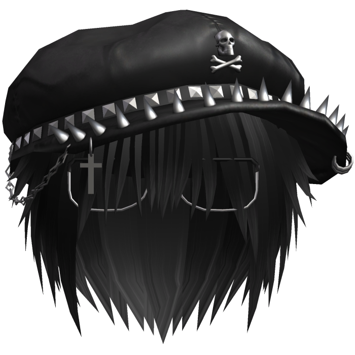 Vkei Emo Black Messy Hair /w Spiky Hat