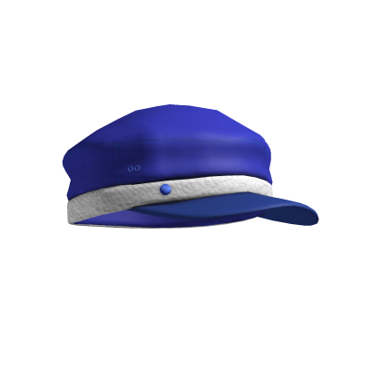 blue belted newsboy hat Roblox item