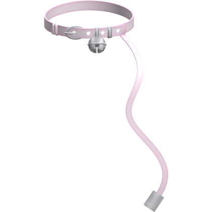 ♡ : cute puppy collar w leash pink 3.0