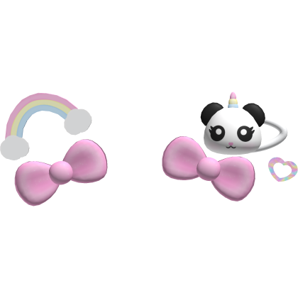 cute kawaii pandicorn rainbow tweencore clips