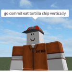 go commit eat tortilla chip vertically