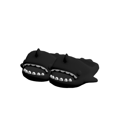 3.0 Blackest Black Shark Slippers thumbnail