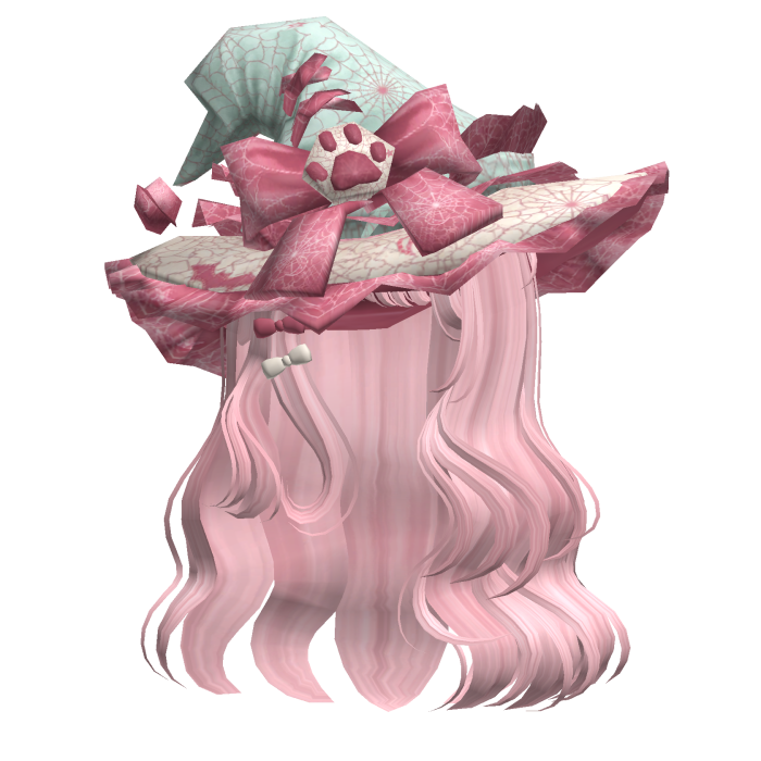 Pink Kawaii Witch Halloween Hair
