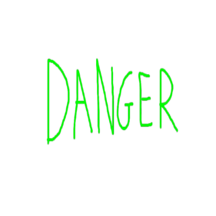 DANGER (green) graffiti Roblox decal