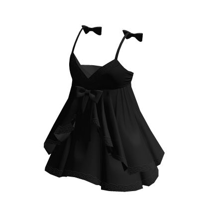 Valentines Baby Doll Dress Black thumbnail