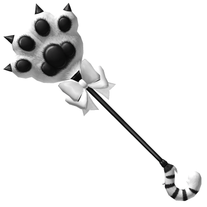 Cat Paws Lollipop Staff - White Black Roblox item