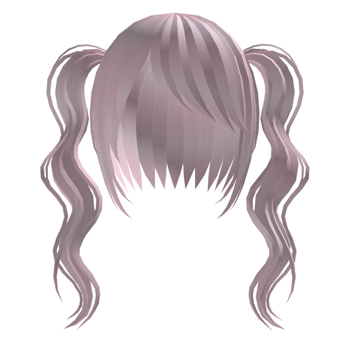long curled emo pigtails pink