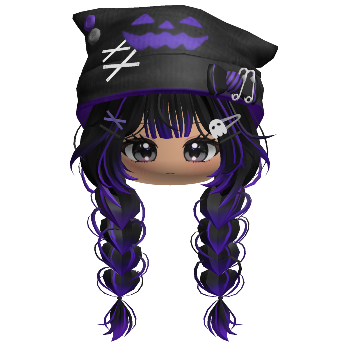 🍀Cute Girl Braided w Halloween Beanie