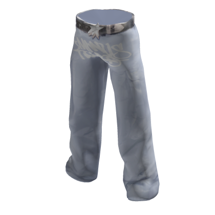 Y2K Blue Pants With Belt