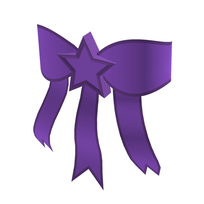 Purple SuperStar Bow for Korblox