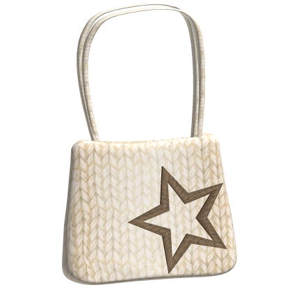 Y2K Star Knit Tote Bag