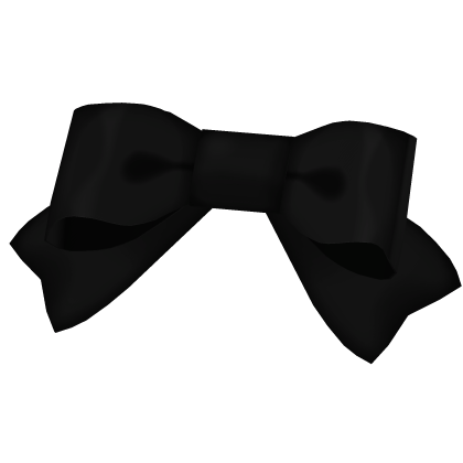 ♡ ꒰ sweet doll side bow in black ꒱ Roblox item