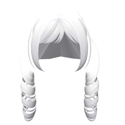 Cute Curly Long Pigtails in White Roblox item
