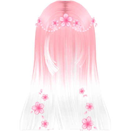Glowy Sakura Princess Hime Cut (Pink&White) Roblox item