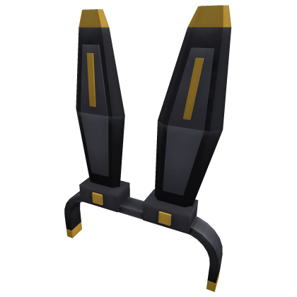 GM Series 5 - Mecha Bunny Ears Black Gold Roblox item