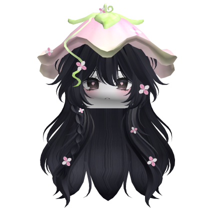 Kawaii Fluffy Layered Flower Hair (Midnight)