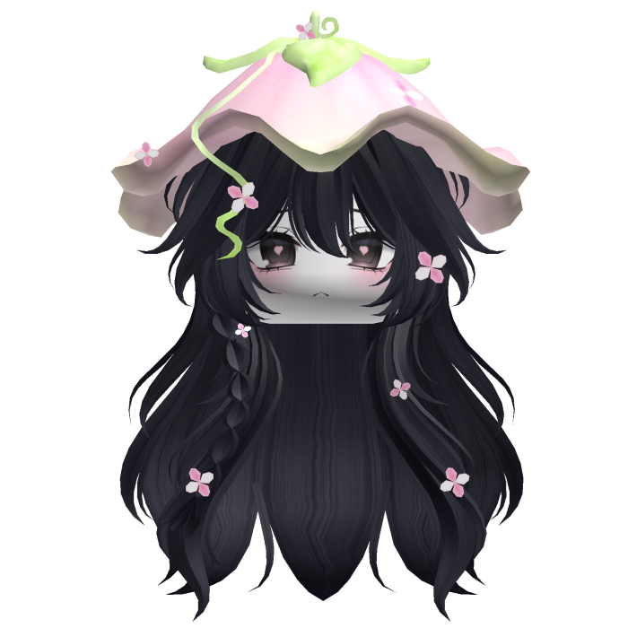 Kawaii Fluffy Layered Flower Hair (Midnight)