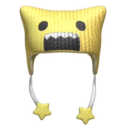 Scene Harajuku Knitted Domo Hat Yellow