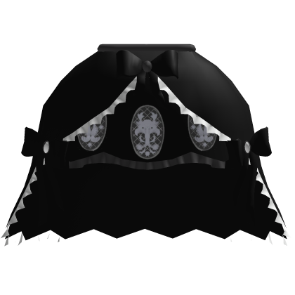 Black & White Victorian bustle Overskirt 