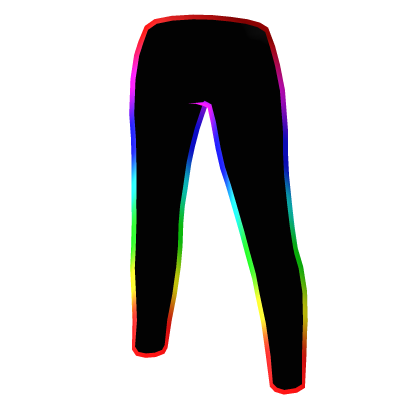 🌈 Pants Black Cartoony Rainbow Sport