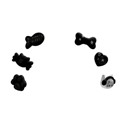 [★] Black and White Goth Y2K Hair Clips Roblox item