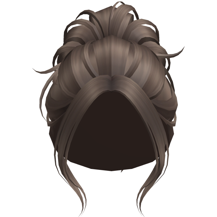 Sleek Messy Hair Updo Bun (Light Brown)