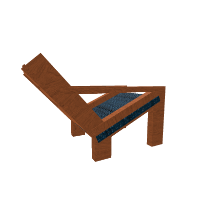 Blue wooden chair
