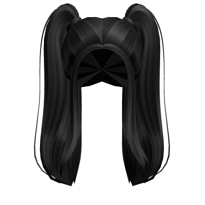 Long Black High Set Pigtails Roblox item