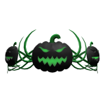 Halloween Pumpkin Crown (Green & Black)