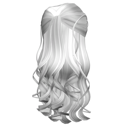 Silver White Pulled Back Long Popular Curls Roblox item
