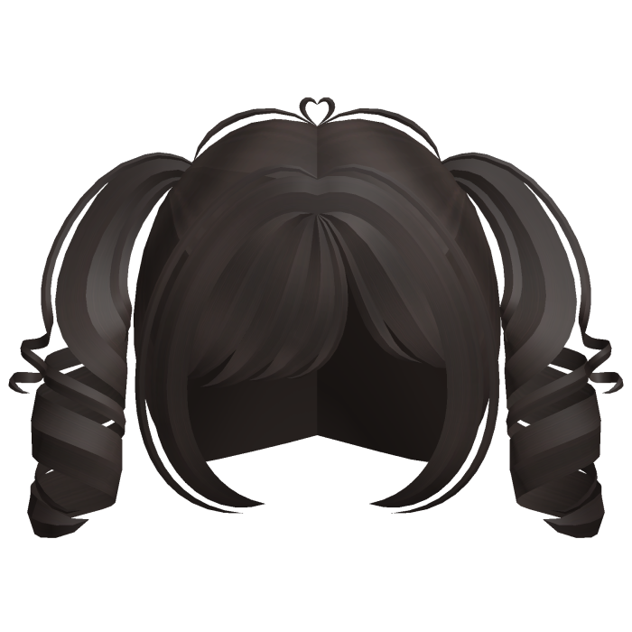 ˗ˏˋ ♡ adorable curly mini pigtails in dark brown