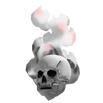 White Flaming Skull