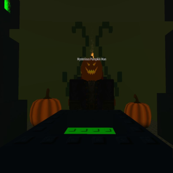 Get a badge from a mysterious pumpkin man