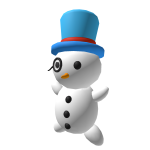 ☃️ Snowman Back Pal (Blue Top Hat)
