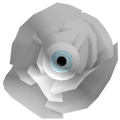 Creepy Halloween Blue Eye White Rose Face Acc Roblox item