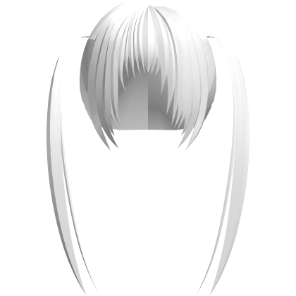 (# ‸ <-；)  white twintails with messy bangs Roblox item