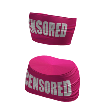 Y2K Censor Tube Top & Skirt | Pop Pink