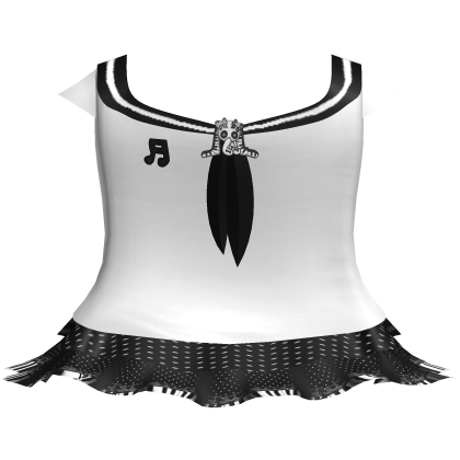 ♡ : white gothic piano bunny sailor dress
