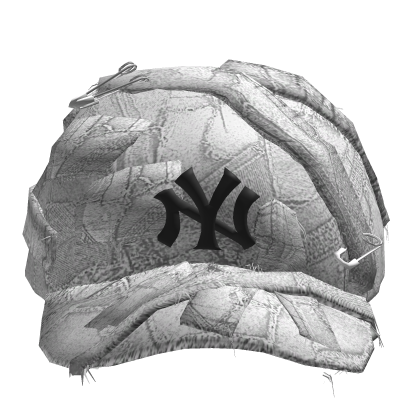 Y2K White Streetwear Distressed Cap Roblox item