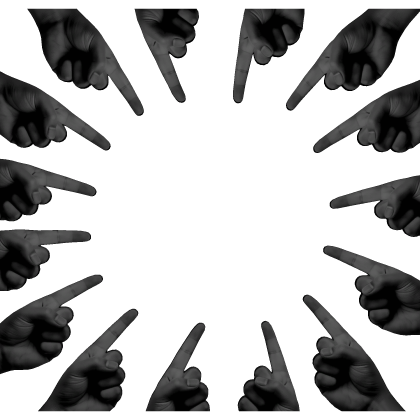 Aura of Blame [Pointing Fingers Halo] - Black
