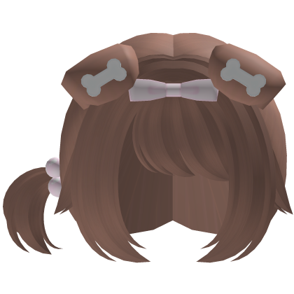 [FREE] ♡ cutie puppy side-pony in light brown Roblox item