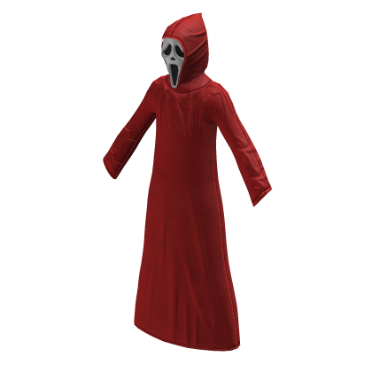 Red Ghost Face Scream Costume