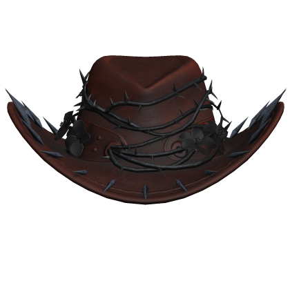 Gothic Y2k Thorn Spike Cowboy Hat Red